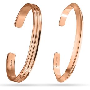 TheraCopper Copper Bracelet for Men & Women — 100% Pure Copper Bracelets — Raw, Solid & Uncoated Authentic Handmade Tibetan Bracelet Cuff Bangles (Prism & Tier Design) in Kuwait