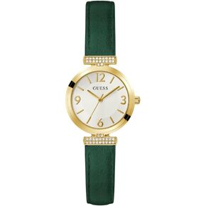 GUESS Gold-Tone and Leather Analog Watch in Saudi Arabia