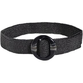 Straw Waist Belt Belt Women's Versatile Decorative Elastic Resin Buckle Woven Ladies in Saudi Arabia