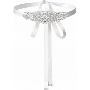 Bridal Belt Waist Belt for Dress Rhinestone Wedding Belts for Women Adjustable Waist Band, Sparkly Ribbon for Bridal Bridesmaid Dresses Special Occasion Prom Evening Dress in Saudi Arabia