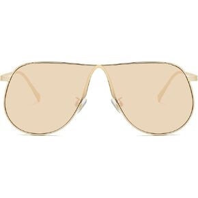 Haqptul Oversized Gold Aviator Sunglasses for Women 70s Metal Frame Large Square Retro Shield Pilot Big Female Shades in Kuwait