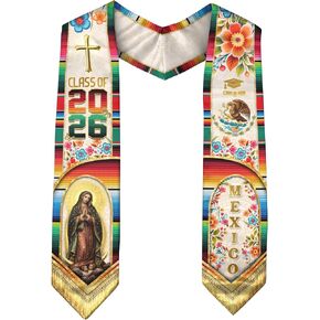 Mexican American Stole 2026, Cross Graduate Stole, Mexican Graduation Sash, Class of 2026 in Kuwait