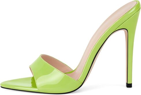 Only maker Heeled Slide Sandals for Women Open Toe Stiletto Mules High Heels Slip-On Dress Shoes for Party Evening Club & Formal Outfits in Saudi Arabia