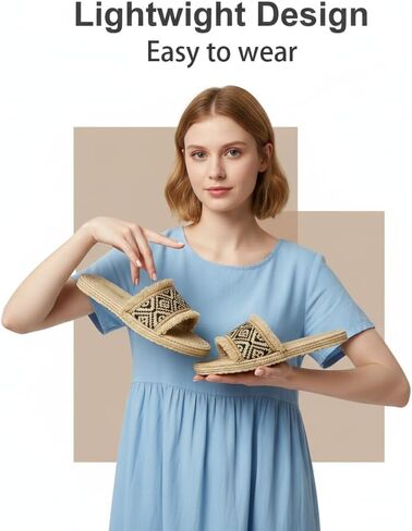 Women's Summer Beach Flat Cute Sandals 2026 Imitation straw weaving shoes Vacation Sandals in Saudi Arabia