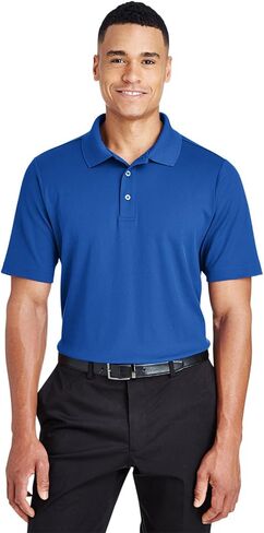 Devon & Jones CrownLux Performance™ Men's Plaited Polo 6XL TRUE ROYAL in Saudi Arabia