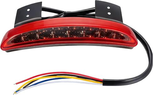 Motorcycle Chopped Rear Fender Edge LED Brake License Plate Tail Light Stop Running Light Turn Signal Lamp for Harley Sportster XL883N 1200N XL1200V XL1200X,Red in Kuwait