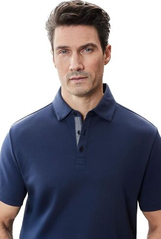 Robert Barakett Men's Georgia Short Sleeve Herringbone Polo Shirt in Saudi Arabia