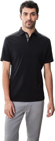 Robert Barakett Men's Georgia Short Sleeve Herringbone Polo Shirt in Saudi Arabia