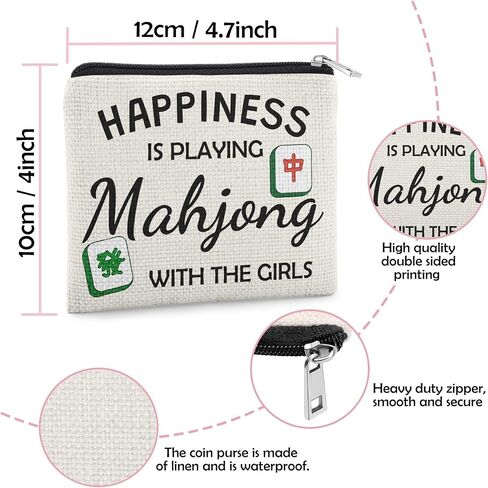 Mahjong Coin Purse for Women Mahjong Lover Gift Friend Sister Bestie Birthday Gifts Game Players Coin Pouch Game Lover Player Christmas Valentines Day Gift Zipper Change Pouch in Saudi Arabia