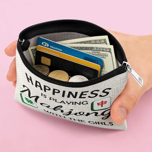 Mahjong Coin Purse for Women Mahjong Lover Gift Friend Sister Bestie Birthday Gifts Game Players Coin Pouch Game Lover Player Christmas Valentines Day Gift Zipper Change Pouch in Saudi Arabia