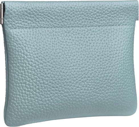 Genuine Leather Squeeze Coin Purse Pouch Change Holder For Men & Women Mini Change Purse Pouch for Pocket, Small Pouch Credit Card Key Headset Lipstick Holder (Green) in Saudi Arabia