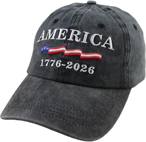 American Flag 1976-2026 Hats for Men Women, 4th of July National Day Birthday Gifts Patriotic, Adjustable Cotton 250th of Anniversary Baseball Cap for Dad Mom in Saudi Arabia