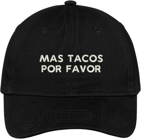 Trendy Apparel Shop Mas Tacos Por Favor Embroidered 100% Quality Brushed Cotton Baseball Cap in Kuwait
