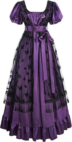 Regency Dresses for Women Empire Waist Dress Regency Era Tea Party Dress Gown in Saudi Arabia