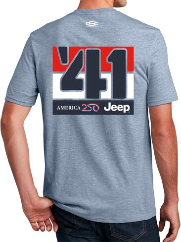 Jeep America 250 Since 1941 Men's T-Shirt | Flint Heather Blue | Officially Licensed in Kuwait