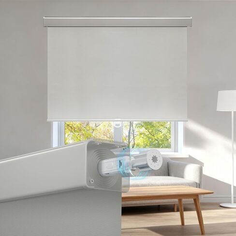 Royal Shade Customized Blackout Shades for Windows, Free-Stop Cordless Roller Shades, Thermal-Insulated Blinds, Pull-Down Window Shades for Office, Bedroom (Grey, 70.5'' W x 72'' H) in Saudi Arabia