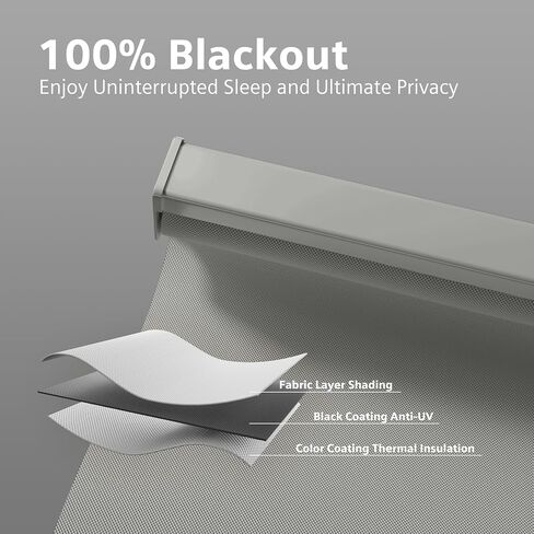 Royal Shade Customized Blackout Shades for Windows, Free-Stop Cordless Roller Shades, Thermal-Insulated Blinds, Pull-Down Window Shades for Office, Bedroom (Grey, 70.5'' W x 72'' H) in Saudi Arabia