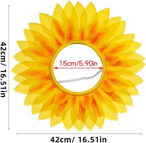 Abaodam 2pcs Sunflower Costume Sunflower Headgear Yellow Flower Headgear Performance Props for Halloween Dance Cosplay Party in Kuwait
