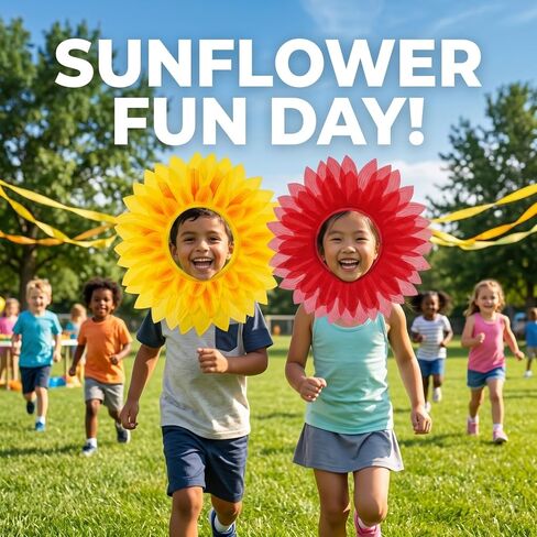 Abaodam 2pcs Sunflower Costume Sunflower Headgear Yellow Flower Headgear Performance Props for Halloween Dance Cosplay Party in Kuwait