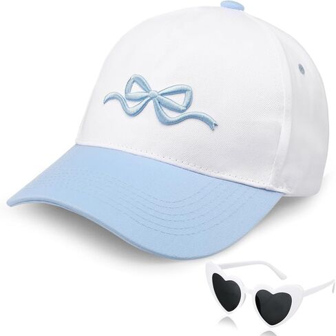 قبعة Chicingyou Last Toast on the Coast Bachelorette Blue Bow Bride Trucker مع نظارات شمسية على شكل قلب لحفلات الزفاف in Kuwait