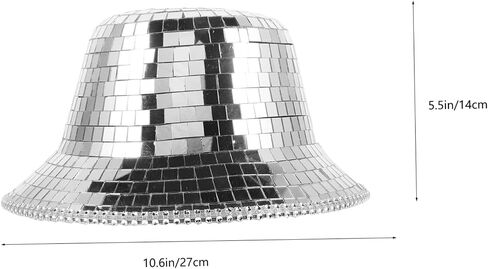 Disco Ball Cowboy Hat - Mirrored Ball Hat Cowgirl Fun Cosplay Party Disco Western Costume for Women Men for Halloween Dance Parties and Festive Events in Kuwait