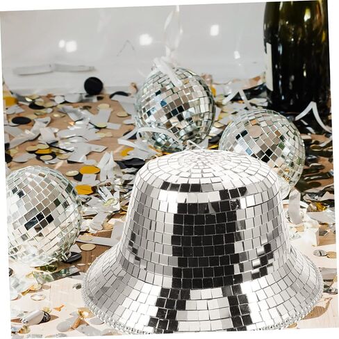 Disco Ball Cowboy Hat - Mirrored Ball Hat Cowgirl Fun Cosplay Party Disco Western Costume for Women Men for Halloween Dance Parties and Festive Events in Kuwait