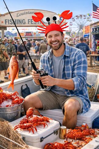 Crab Hat | Lobster Hat | Novelty Felt Crab Hats | Lobster Headpiece | Lobsters Claw Costume Accessories | Lobsters & Crabs Decor | Crabs Costume Accessory | Red Felt | Adjustable | 13" in Kuwait