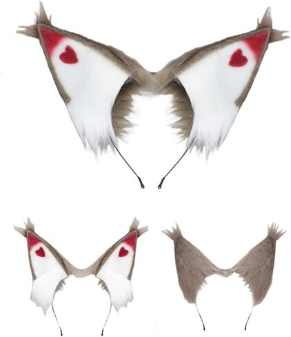 Hazbin Husk Ears Cosplay Hazbin Devil Hotel Husk Costume Accessories Ear Headband Halloween Christmas Outfits Props in Saudi Arabia
