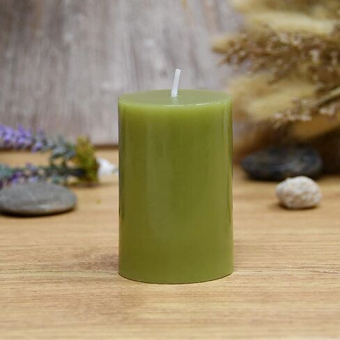 Jeco “2" Diameter by 3" Sage Green Pillar Candle,CPZ-2311 in Saudi Arabia