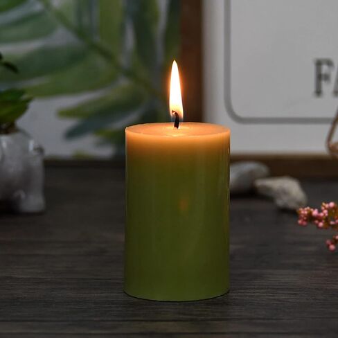 Jeco “2" Diameter by 3" Sage Green Pillar Candle,CPZ-2311 in Saudi Arabia