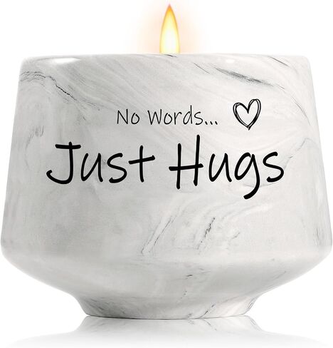 Sympathy Gifts for Loss of Loved One, No Words Just Hugs Candle, Bereavement, Grief, Miscarriage, Memorial Gifts - 6oz Lavender Scented Soy Wax Candle - Get Well Gift for Grieving Friends Women in Saudi Arabia