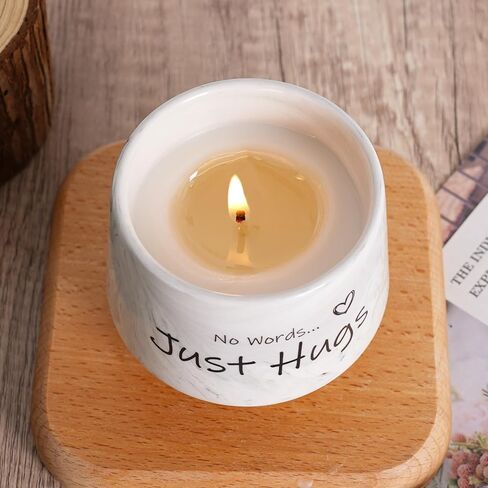Sympathy Gifts for Loss of Loved One, No Words Just Hugs Candle, Bereavement, Grief, Miscarriage, Memorial Gifts - 6oz Lavender Scented Soy Wax Candle - Get Well Gift for Grieving Friends Women in Saudi Arabia