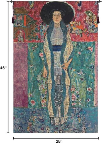 C Charlotte Home Furnishings Inc Adele Block-Bauer European Tapestry Wall Hanging | Viscose Cotton and Polyester Blend Wall Art | 45 in. x 28 in | Home Decor Accents | Inspired by Gustav Klimt in Saudi Arabia