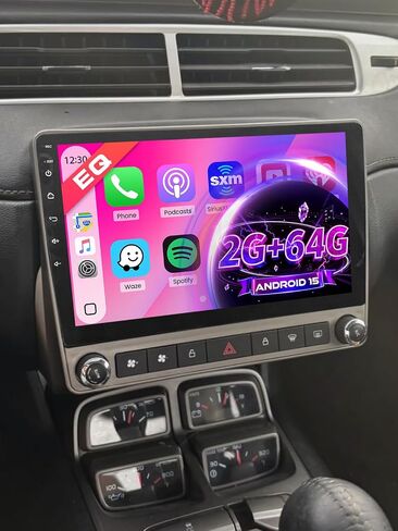Roinvou [2G+64G] Car Radio for Chevrolet Chevy Camaro 2008-2015 (LHD) with Wireless Carplay/Android Auto, 9 Inch Android 13 IPS Touch Screen Car Stereo, Bluetooth, GPS Navi, WiFi, SWC, 28UI, DSP in Kuwait