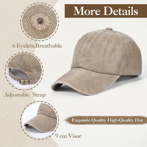 6PCS Unisex Vintage Washed Cotton Baseball Cap Bulk Retro Unstructured Baseball Hat for Women Men, Unconstructed Plain Distressed Twill Adjustable Dad Hat in Saudi Arabia