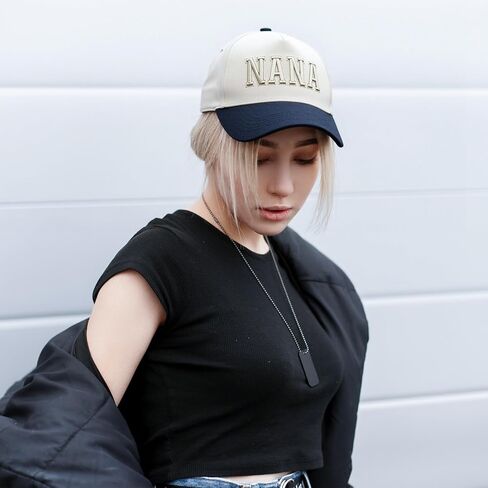 Nana Gifts- 3D Embroidered Nonna Hat Adjustable Cotton Baseball Caps for Grandma Grandparent in Saudi Arabia