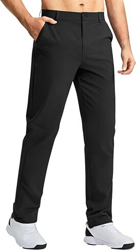 Men's Golf Pants 30"/32"/34" Comfy Work Dress Pants Lightweight Quick Dry Casual Slack with Pockets in Saudi Arabia