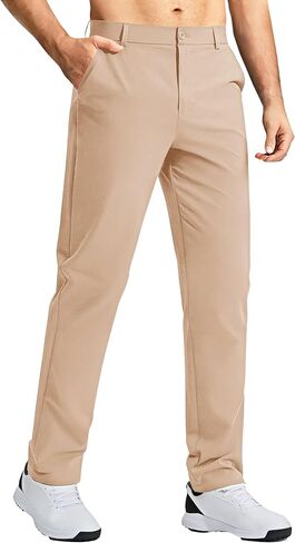Men's Golf Pants 30"/32"/34" Comfy Work Dress Pants Lightweight Quick Dry Casual Slack with Pockets in Saudi Arabia