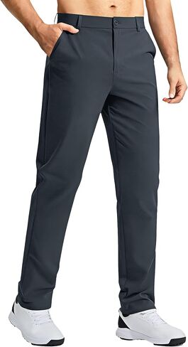 Men's Golf Pants 30"/32"/34" Comfy Work Dress Pants Lightweight Quick Dry Casual Slack with Pockets in Saudi Arabia