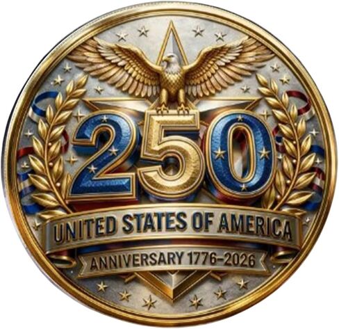 American Eagle Patriotic Brooch, 1776-2026 Anniversary Pin, Symbol of Freedom, Independence, Honor, Gratitude, Service and American Legacy in Saudi Arabia