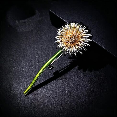 Dandelion Brooch for Women Men Flower Decor Enamel Brooches Graceful Pretty Sweater Dress Accessories Backpack Bag Pins in Saudi Arabia