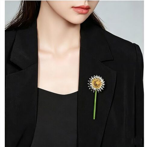 Dandelion Brooch for Women Men Flower Decor Enamel Brooches Graceful Pretty Sweater Dress Accessories Backpack Bag Pins in Saudi Arabia
