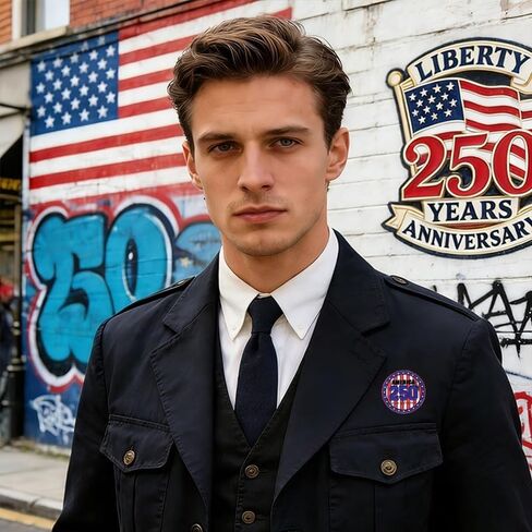 4Pcs America 250th Anniversary Pins for Women Men USA Flag 4th of July American 250 Years Birthday Enamel Pin Independence Day Liberty Gift Jewelry in Kuwait
