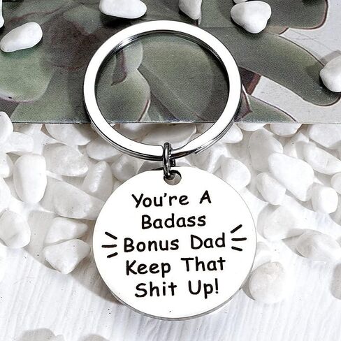 ShiQiao Spl Stepdad Gifts from Daughter Son Step Dad Fathers Day Birthday Gifts for Stepfather Presents Funny Keychain for Men in Kuwait