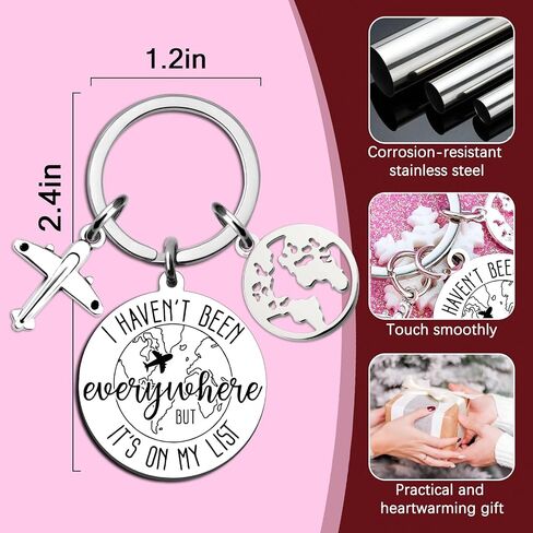 Travel Gifts for Women Men Travel Keychain Travels Charms Accessories Unique Gifts for Travelers Women Men Traveling Gift Ideas Traveling Stuff for International Travelers in Kuwait