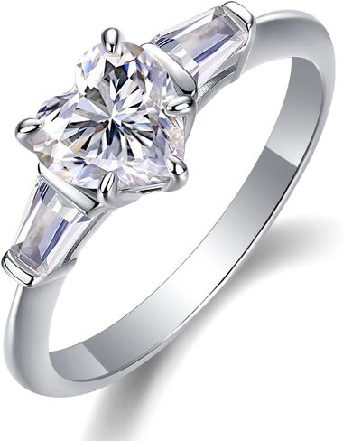 1-2ct Moissanite Heart Ring Women S925 Silver 6.5-8MM Laboratory Diamonds Rings Jewelr Love Gift in Saudi Arabia