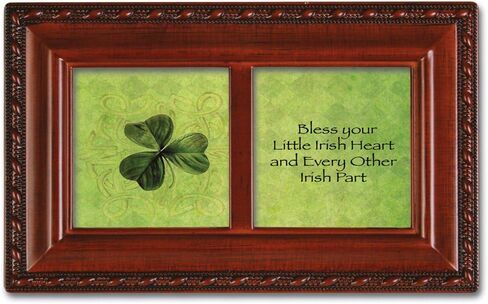 Cottage Garden Irish Heart Woodgrain Petite Music Box Plays Irish Eyes in Kuwait