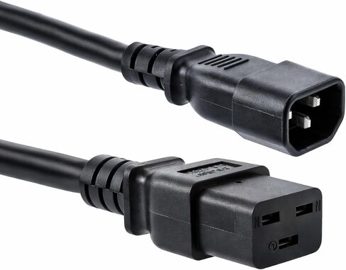 Heavy Duty AC C19 to C14 Power Cord, 15A/250V, 14 AWG, C14 to C19 Power Cord, (IEC-60320-C14 to IEC-60320-C19) 6 ft-Lifetime Wty in Kuwait