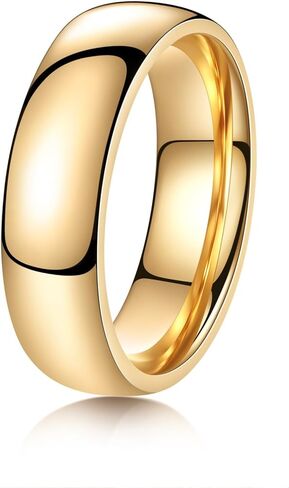Tungsten Wedding Band 10K Gold Plated 3-6mm Comfort Fit Sizes 5-11 in Saudi Arabia