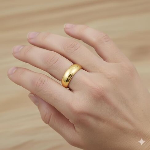 Tungsten Wedding Band 10K Gold Plated 3-6mm Comfort Fit Sizes 5-11 in Saudi Arabia